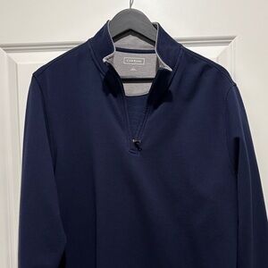 Club Room Navy Blue Men's Quarter-zip Sweater
